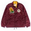 Joe McCoy Nylon Coach Jacket / Birdies Burgundy Wholesale