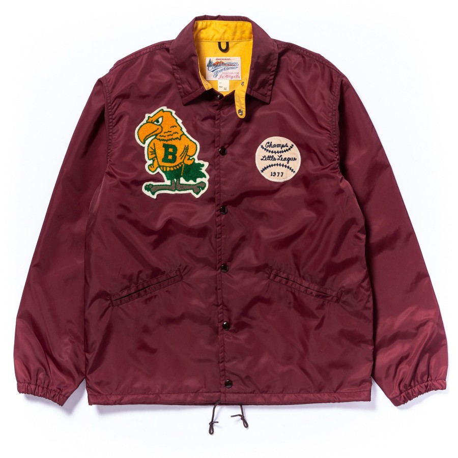 Joe McCoy Nylon Coach Jacket / Birdies Burgundy Wholesale