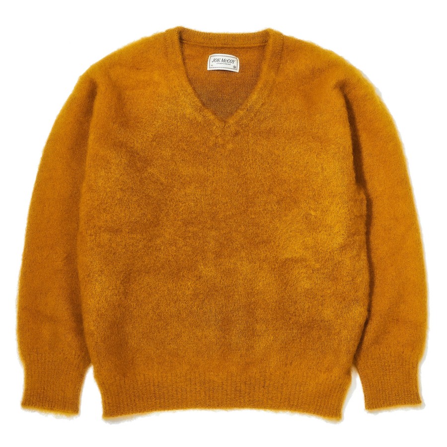 Joe McCoy Jm Mohair V-Neck Sweater Mustard Online