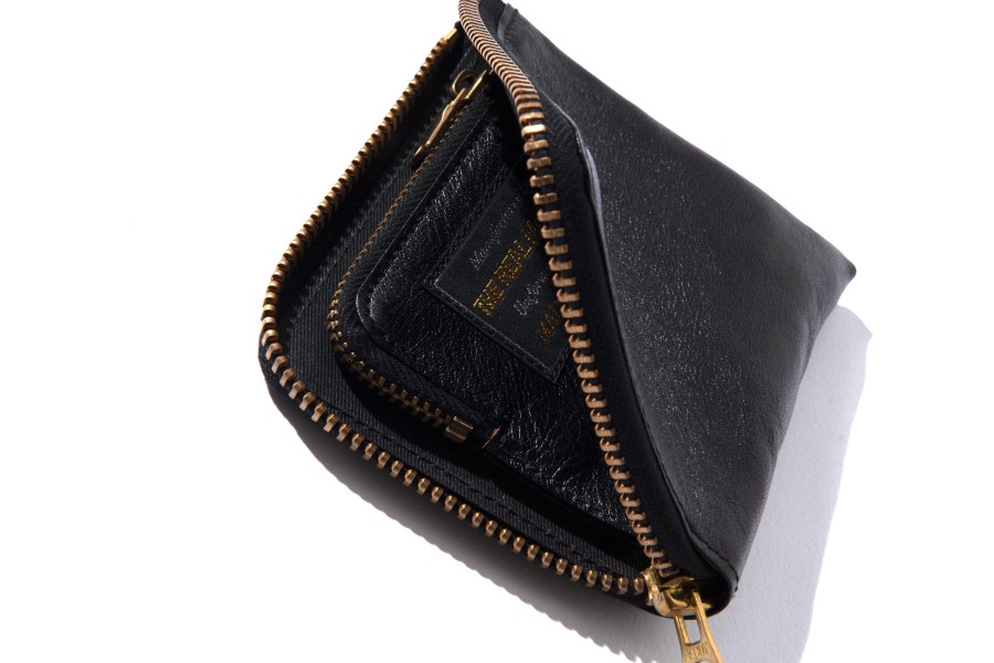 The Real McCoy's Mccoy'S Horsehide Wallet Black Online