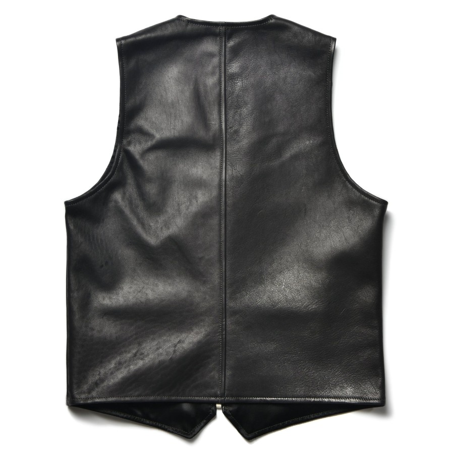 Buco Buco Leather Vest 031 D. Black New