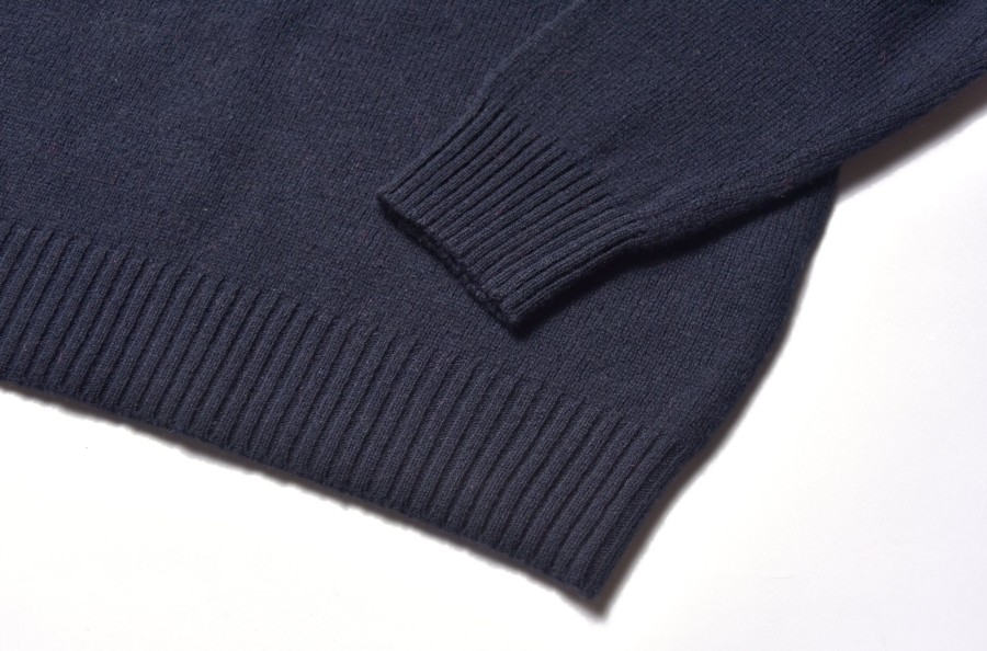 Joe McCoy Wool Crewneck Sweater 140 Navy Hot