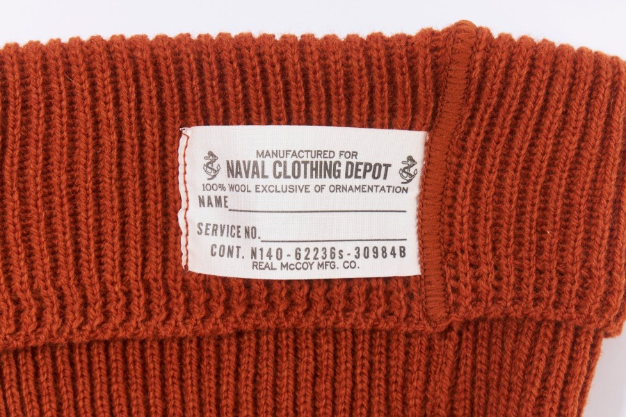 The Real McCoy's Civilian Wool Watch Cap Orange Wholesale