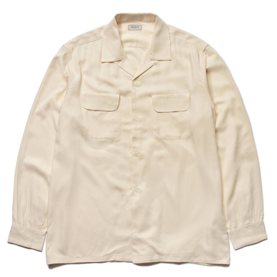 Joe McCoy Open Collar Rayon Shirt (Ss22) 012 Ecru Best