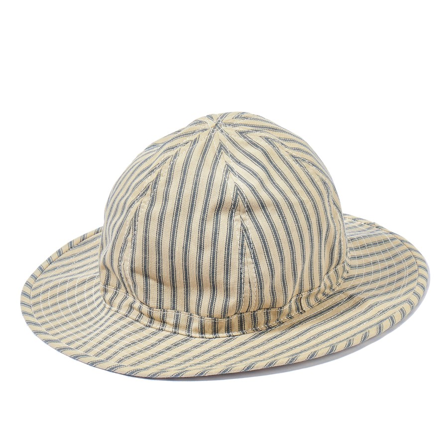 The Real McCoy's Ticking Stripe Daisy-Mae Hat 012 Ecru Wholesale