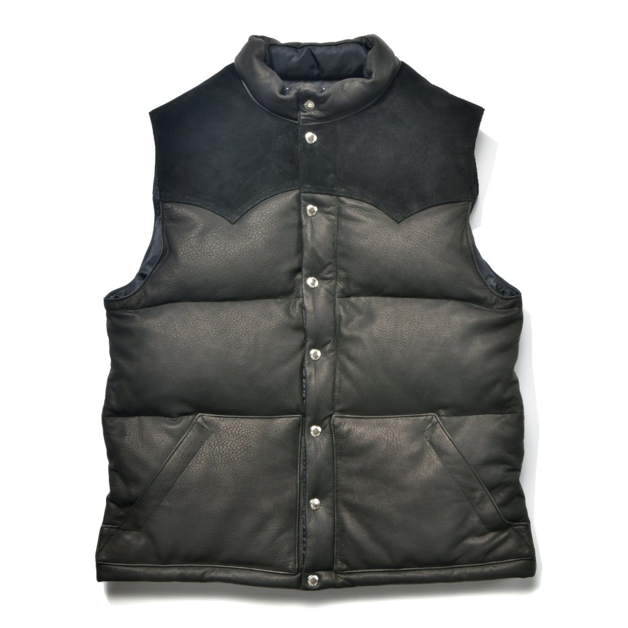 Joe McCoy Deerskin Down Vest 030 Black Best