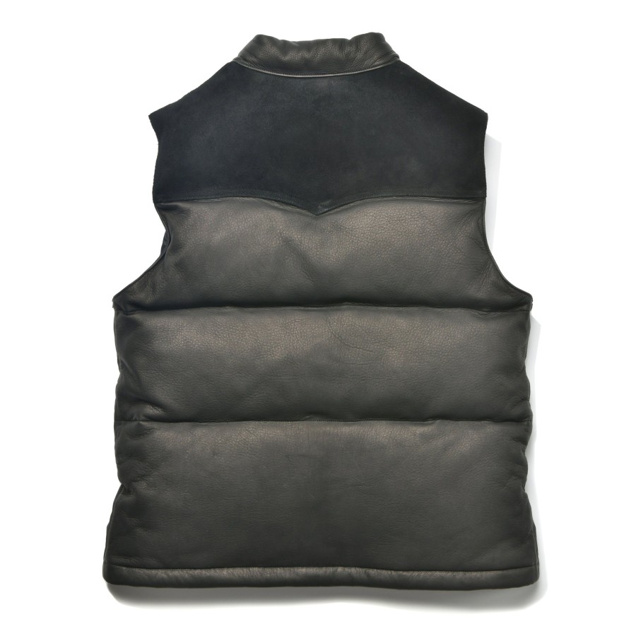 Joe McCoy Deerskin Down Vest 030 Black Best