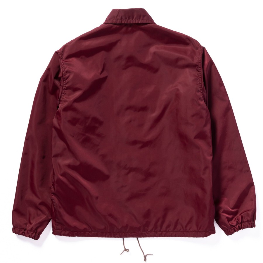 Joe McCoy Nylon Cotton Lined Coach Jacket Burgundy Wholesale