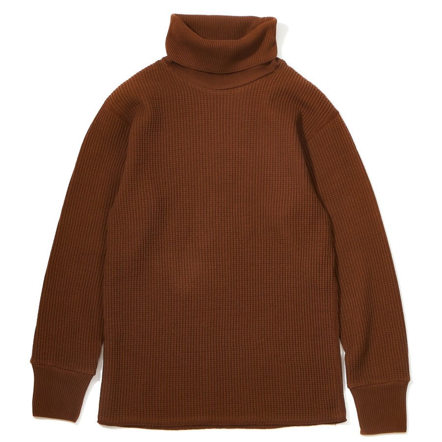 Joe McCoy High Neck Thermal Shirt Brown Wholesale