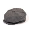 Joe McCoy Salt And Pepper Chambray Newsboy Cap 026 Salt&Pepper Clearance