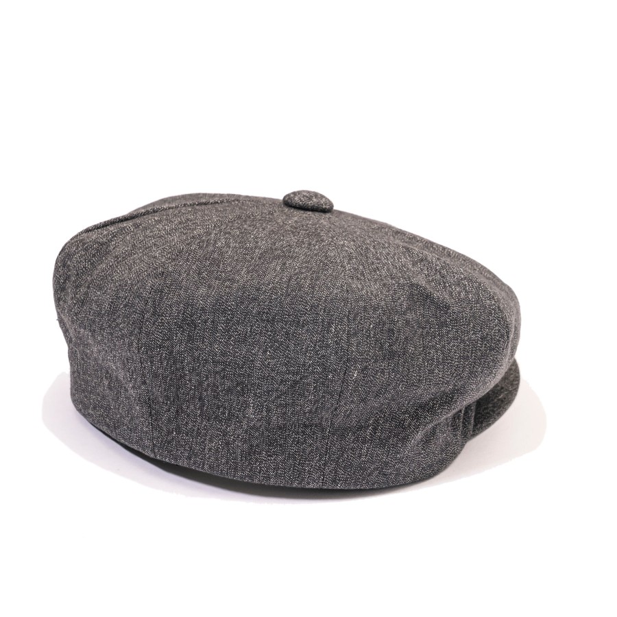 Joe McCoy Salt And Pepper Chambray Newsboy Cap 026 Salt&Pepper Clearance