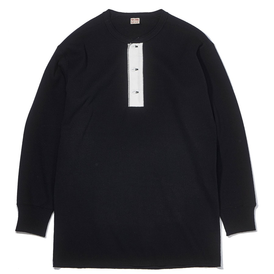 Joe McCoy Union Henley Undershirt L/S Black Best