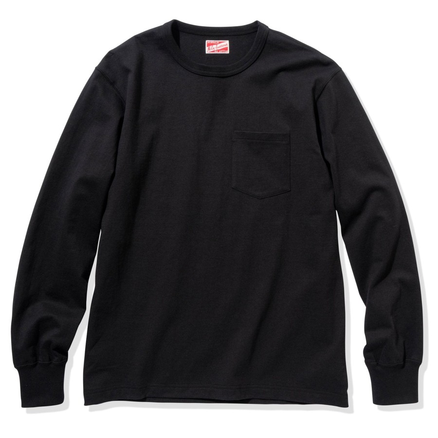 Joe McCoy L/S Pocket T-Shirt Black Clearance