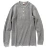 Joe McCoy Waffle Henley Shirt L/S 020 Grey Best