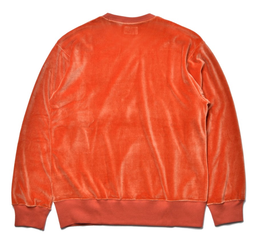 Joe McCoy Cotton Rayon Pile Sweatshirt 70 Orange Hot