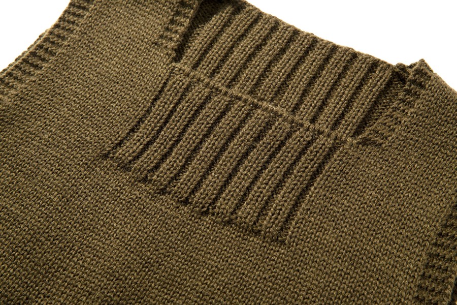 The Real McCoy's Sweater, Sleeveless Olive New