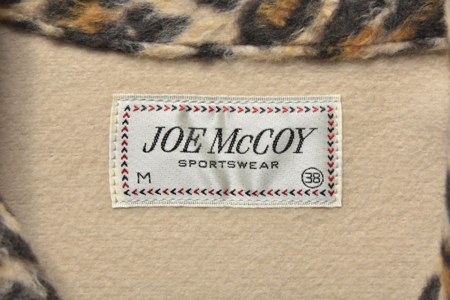 Joe McCoy Jm Leopard Fur Open Collar Shirt Beige New