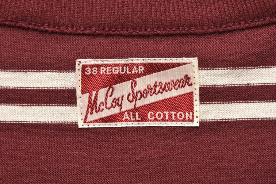 Joe McCoy Double Stripe Tee 93 Brick Red New