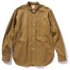 Joe McCoy Double Diamond Band Collar Sateen Shirt Khaki Wholesale