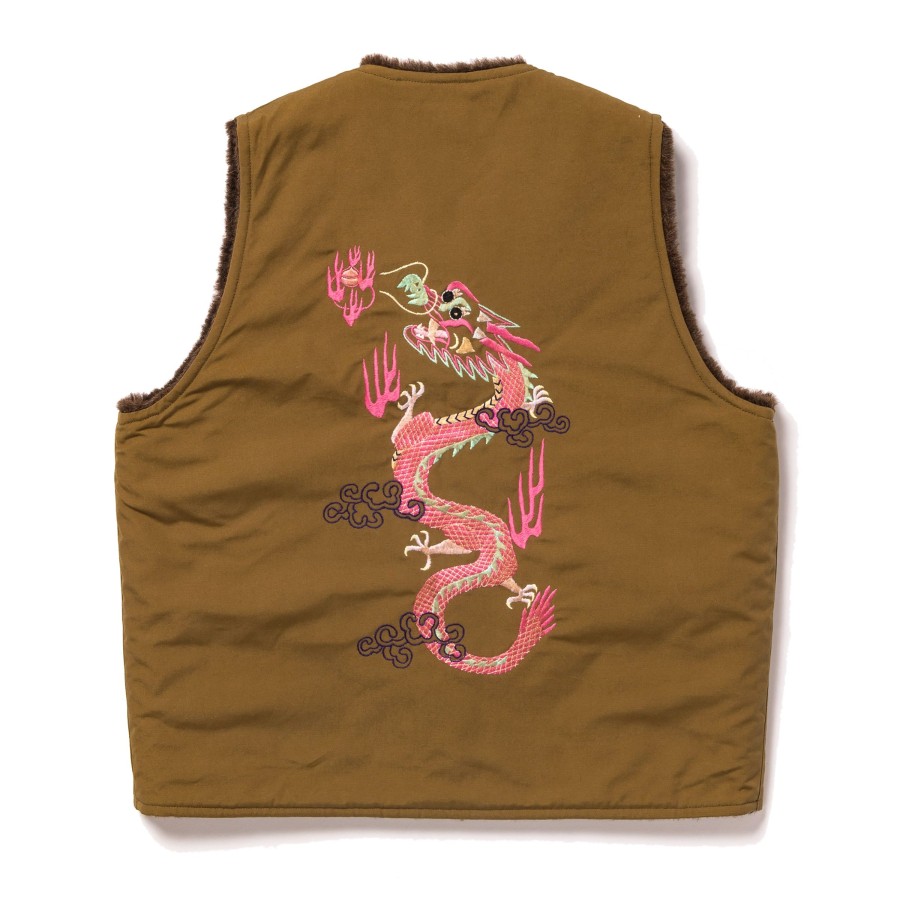 The Real McCoy's Alpaca Vest / Uss Ashtabula Khaki Hot