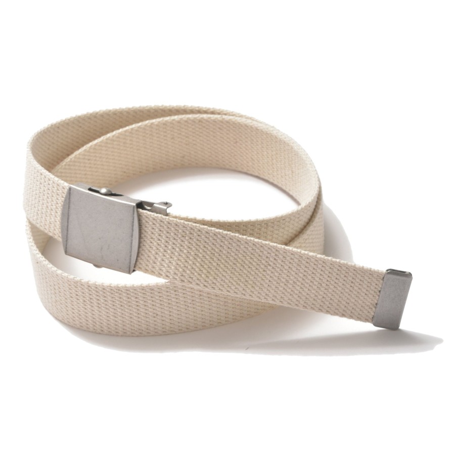 The Real McCoy's White Trouser Uniform Belt 010 White Clearance