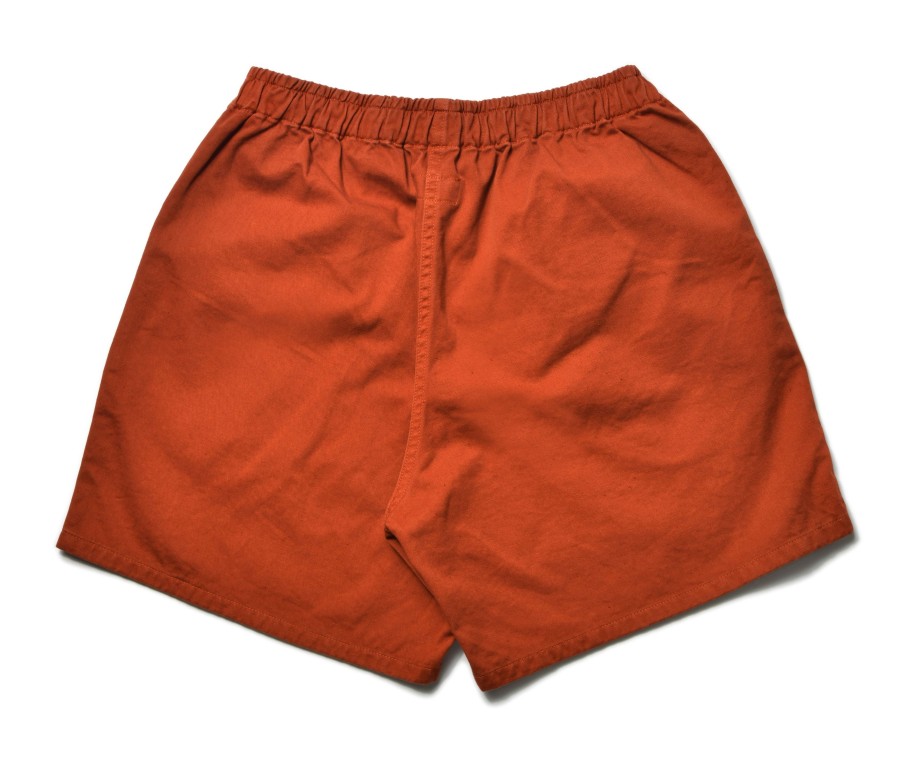 Joe McCoy Cotton Drill Swim Shorts (Over-Dyed) 93 Brick Red Hot