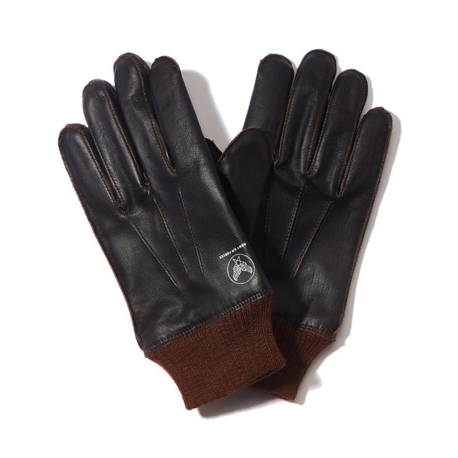 The Real McCoy's Type A-10 Glove, Flying Winter 051 Seal Brown Clearance