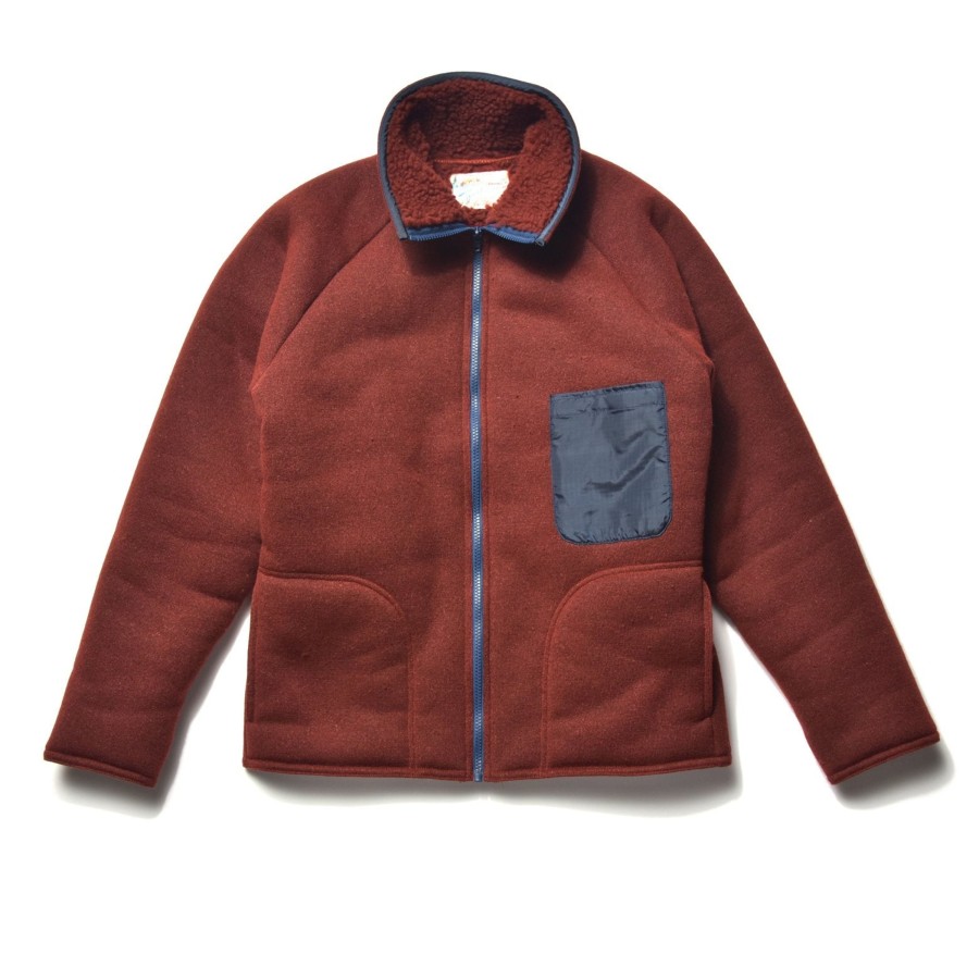 Joe McCoy Outdoor Pile Cardigan Brick Red Clearance