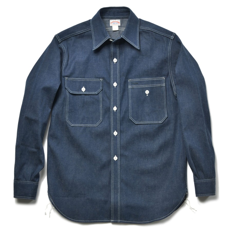 Joe McCoy 8Hu Denim Serviceman Shirt 141 Indigo Hot