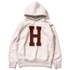 Joe McCoy Hooded Sweatshirt / 'H' Silver Gray New