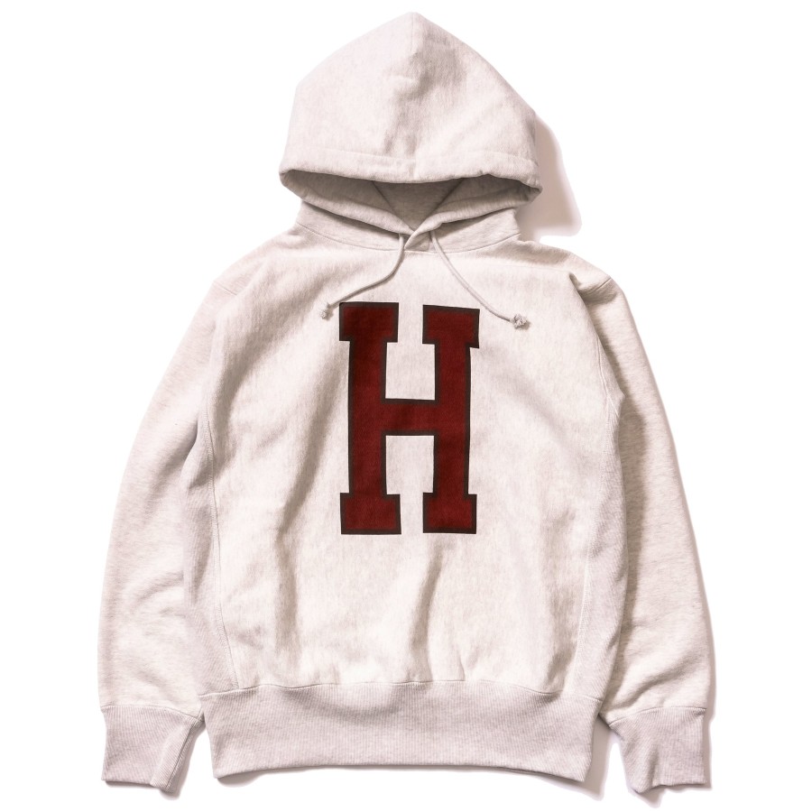 Joe McCoy Hooded Sweatshirt / 'H' Silver Gray New