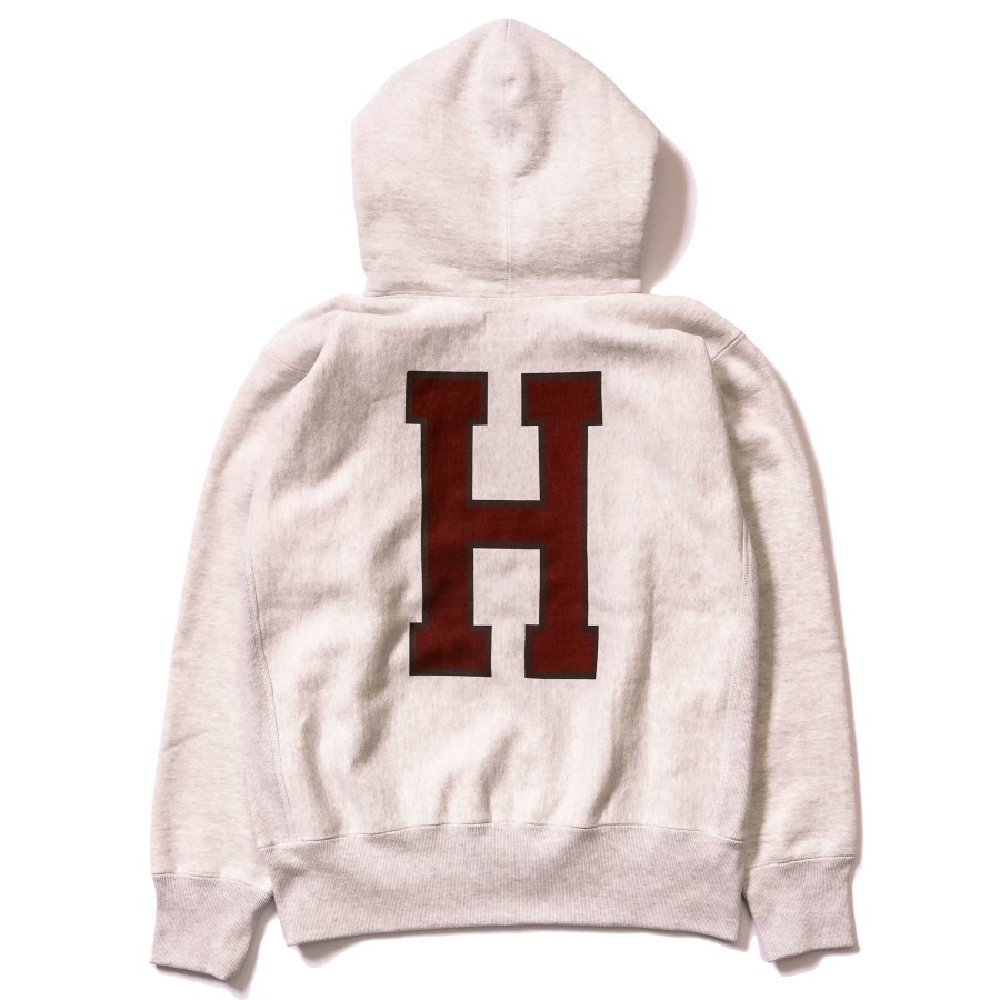 Joe McCoy Hooded Sweatshirt / 'H' Silver Gray New