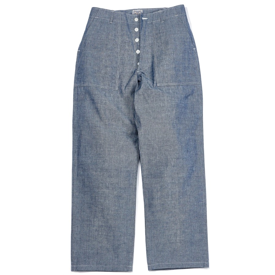 Joe McCoy Utility Trousers / Chambray 123 Light Blue Wholesale