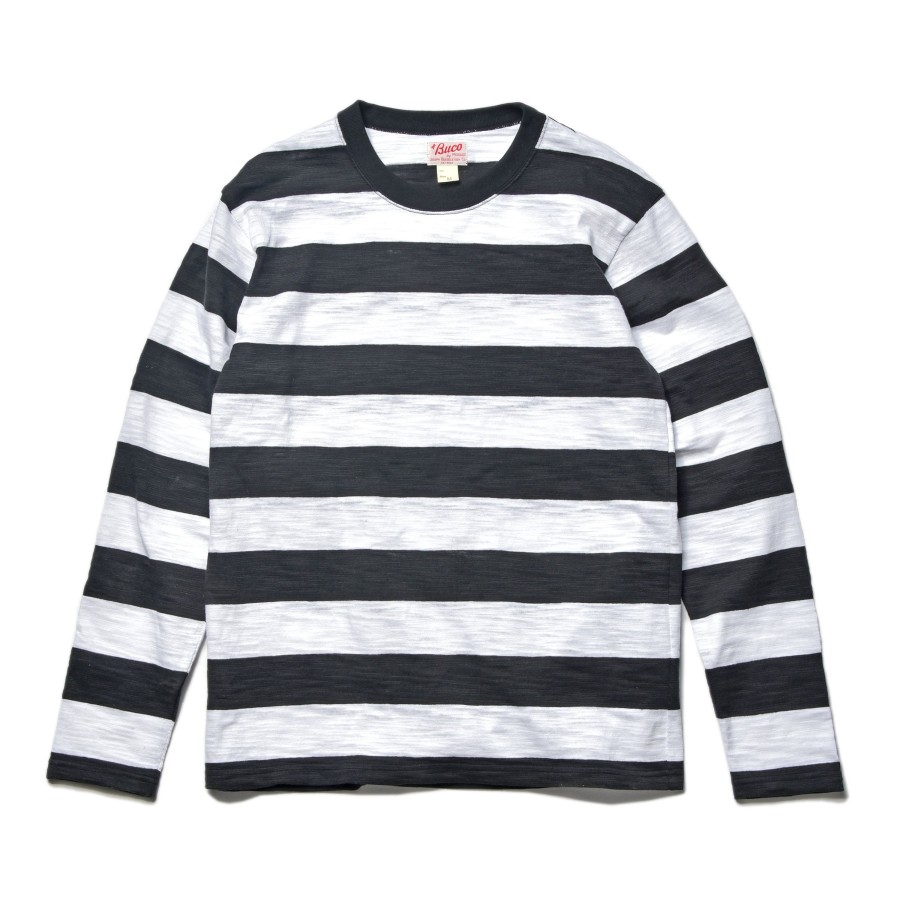 Buco Buco Stripe Tee L/S 10 White New