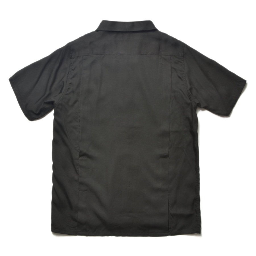 Joe McCoy Rayon Bowling Shirt 030 Black Clearance