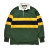 Joe McCoy Climbers' Striped Rugby Shirt 160 Green New