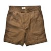 Joe McCoy Linen Pleated Short Pants Brown Wholesale