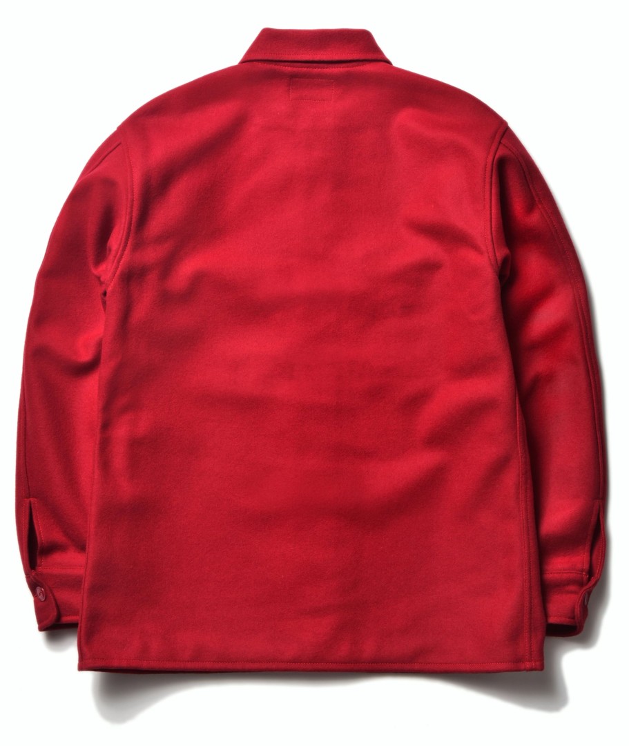 The Real McCoy's Military Souvenir Wool Shirt Red Wholesale