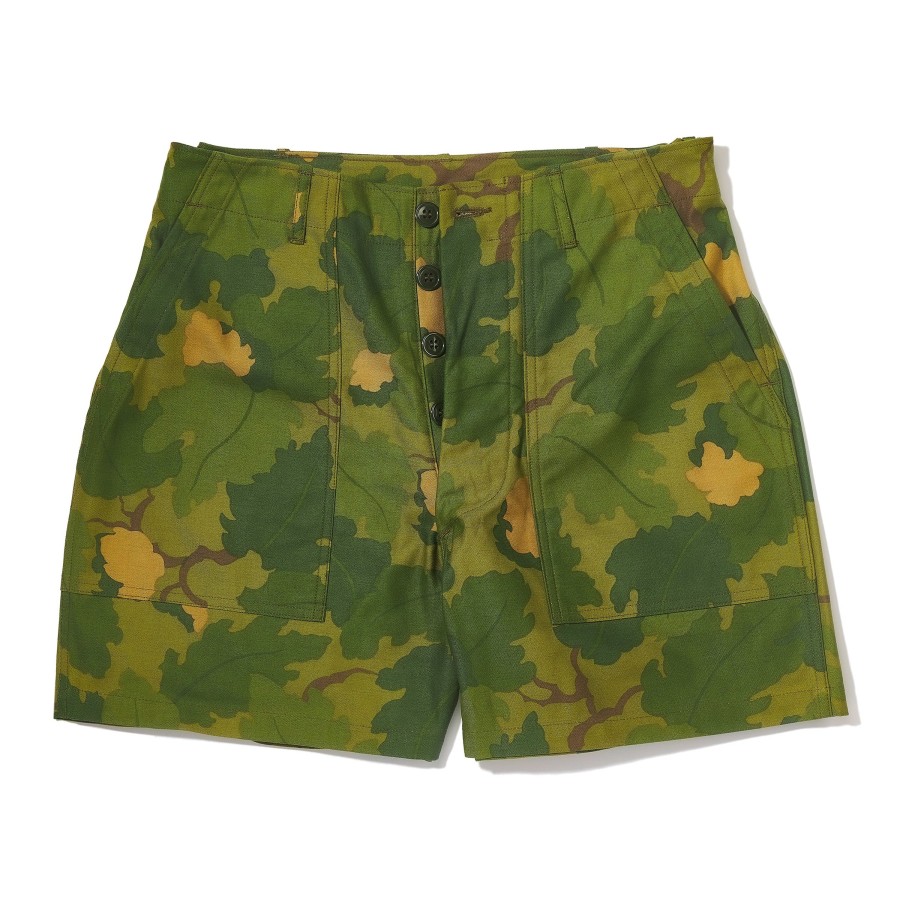 The Real McCoy's Camouflage Civilian Shorts / Mitchell Pattern 160 Green Clearance