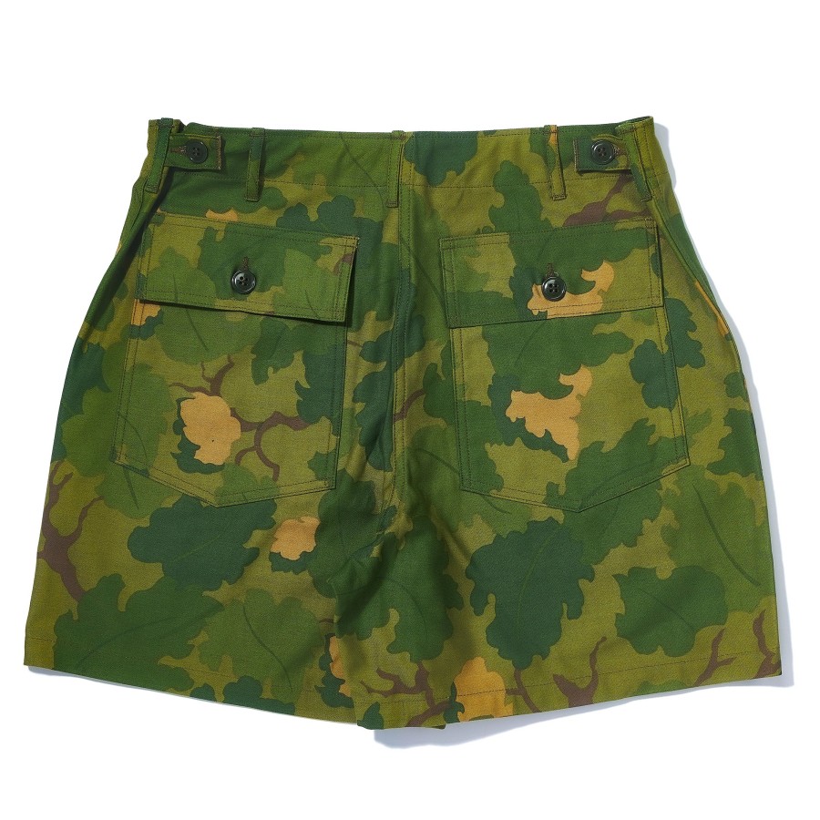 The Real McCoy's Camouflage Civilian Shorts / Mitchell Pattern 160 Green Clearance