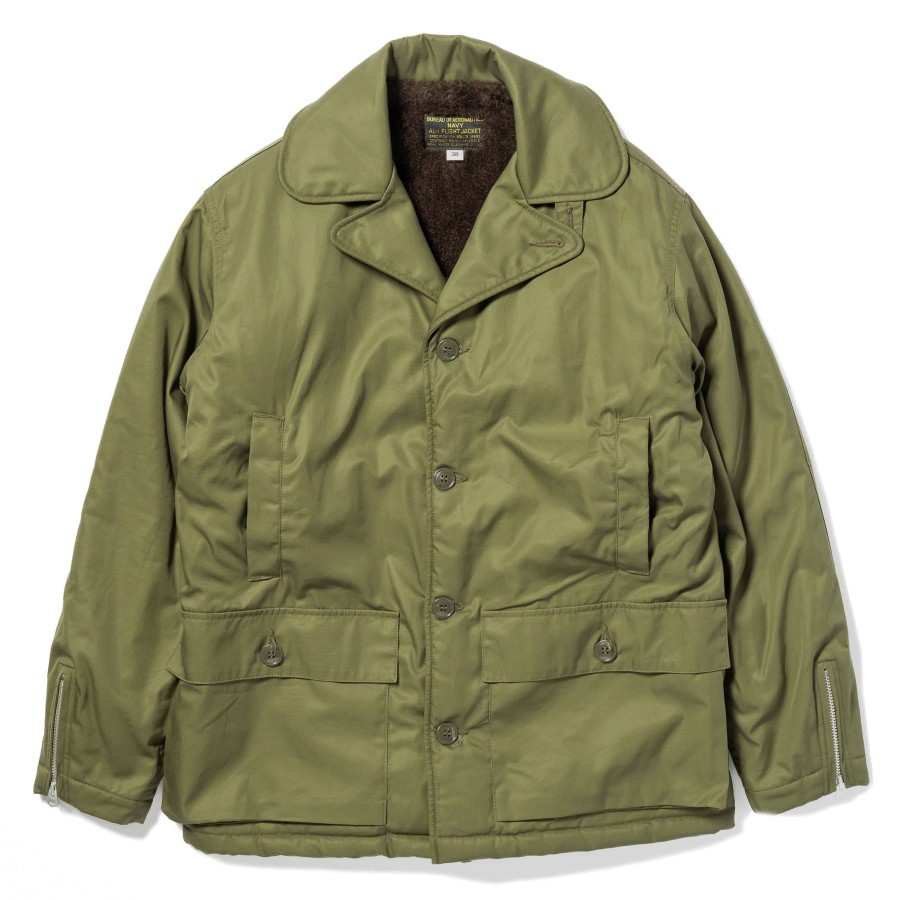 The Real McCoy's Usn Al-1 Flight Jacket Olive Best