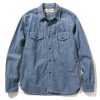 The Real McCoy's U.S.N. Chambray Shirt L/S (Stencil) 120 Blue (Stencil) Wholesale