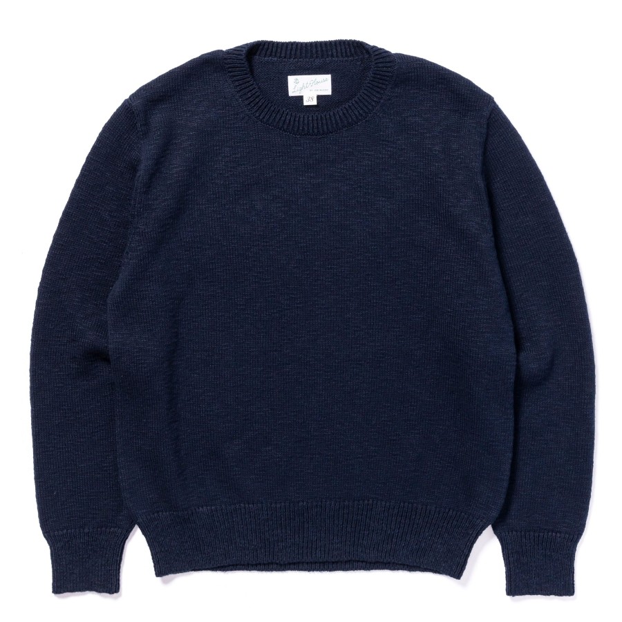 Joe McCoy Cotton Crewneck Sweater 122 Ink Blue Clearance