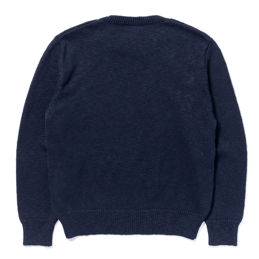 Joe McCoy Cotton Crewneck Sweater 122 Ink Blue Clearance