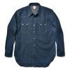 Joe McCoy Denim Western Shirt / Sawtooth 141 Indigo New