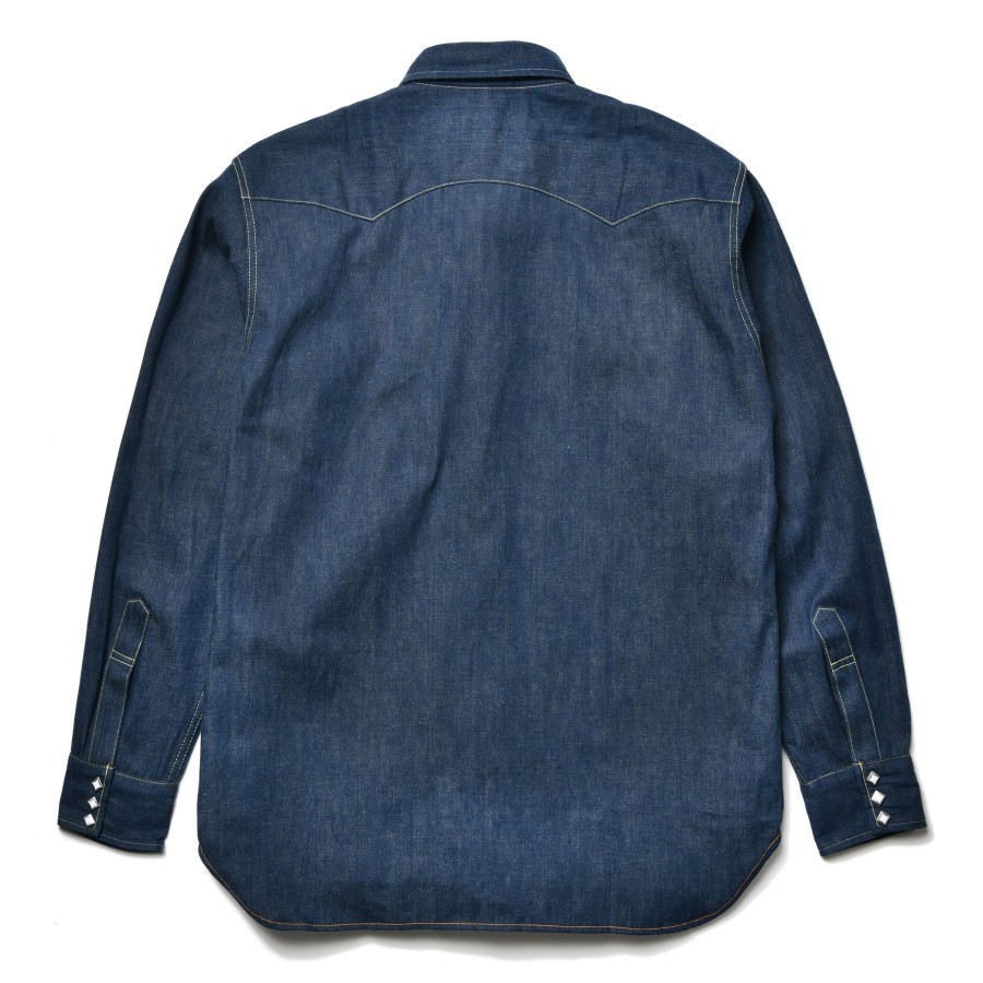 Joe McCoy Denim Western Shirt / Sawtooth 141 Indigo New