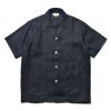 Joe McCoy Linen Open Collar Shirt 140 Navy New