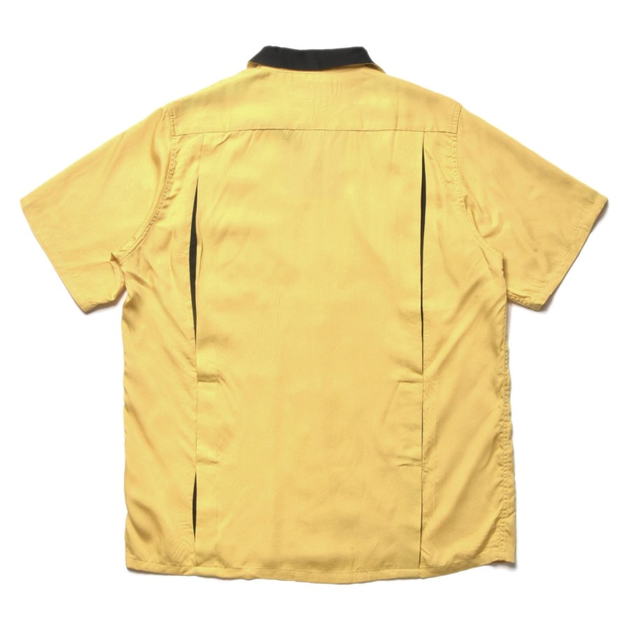 Joe McCoy Rayon Bowling Shirt 060 Yellow Hot