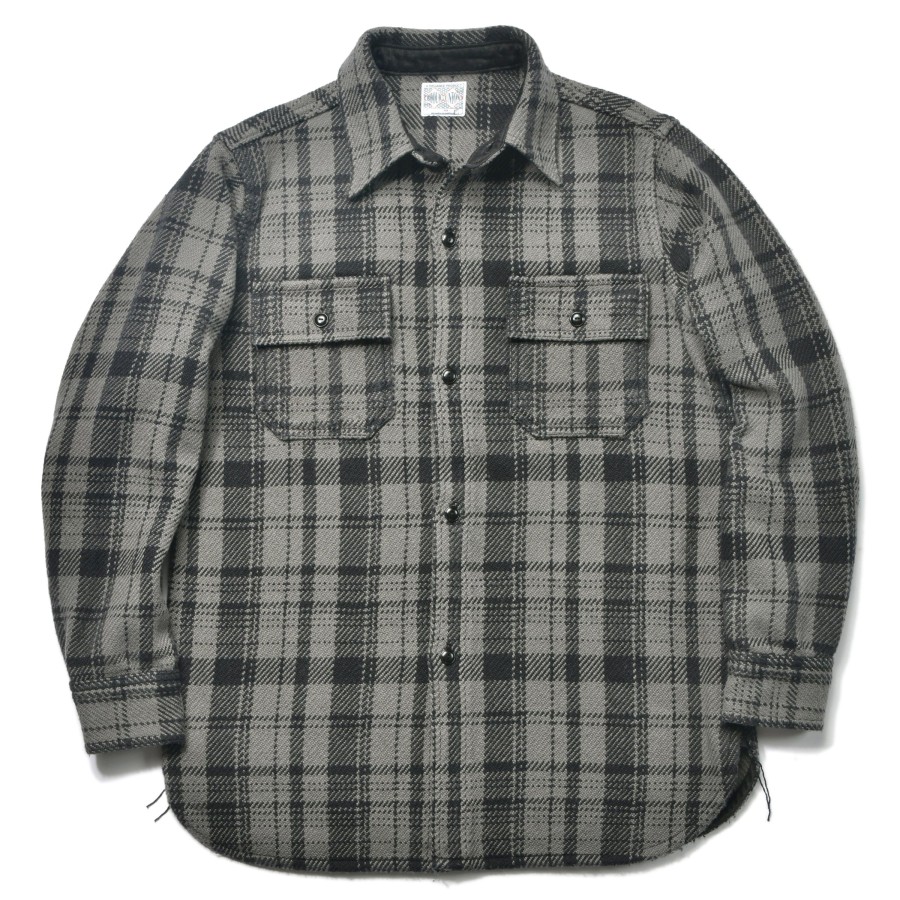 Joe McCoy 8Hu Heavy Weight Flannel Shirt 020 Gray Wholesale