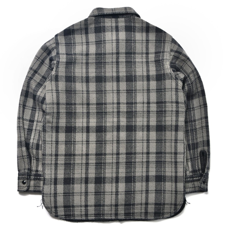 Joe McCoy 8Hu Heavy Weight Flannel Shirt 020 Gray Wholesale